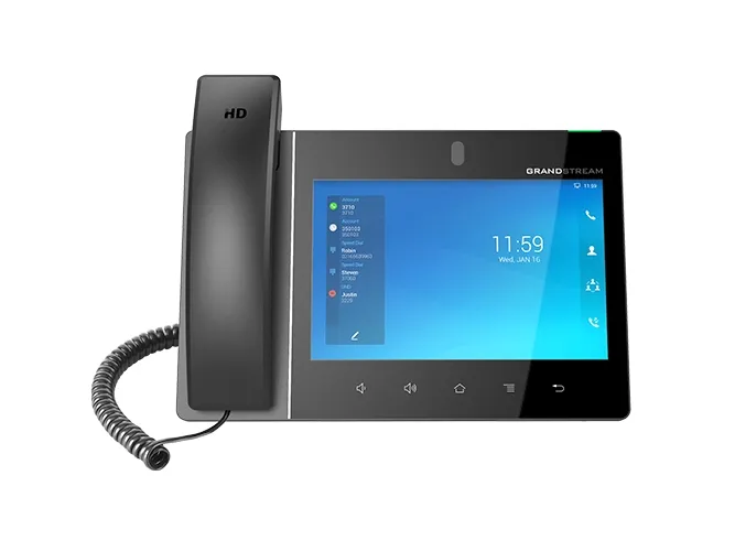 Grandstream GXV3480 - IP-videotelefon - med digitalkamera, Bluetooth interface - IEEE 802.11a/b/g/n/ac/ax (Wi-Fi) / Bluetooth 5.0 - 12-vejs opkaldskapacitet - SIP, RTCP, RTP, SRTP - 16 linjer