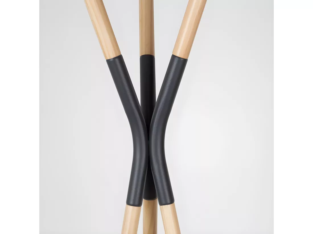 Pinnacle - Porte-manteaux scandinave bois : Couleur - Gris anthracite