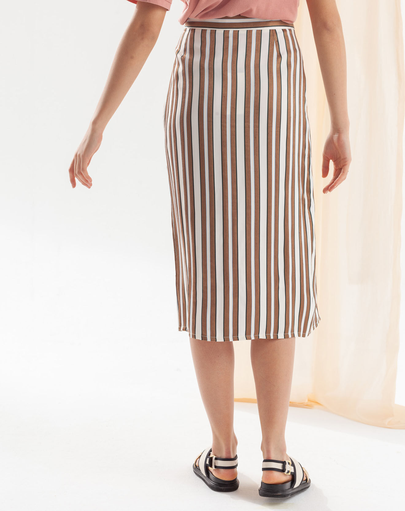 Chloé Stora Jupe en Coton & Lin Japan naturel