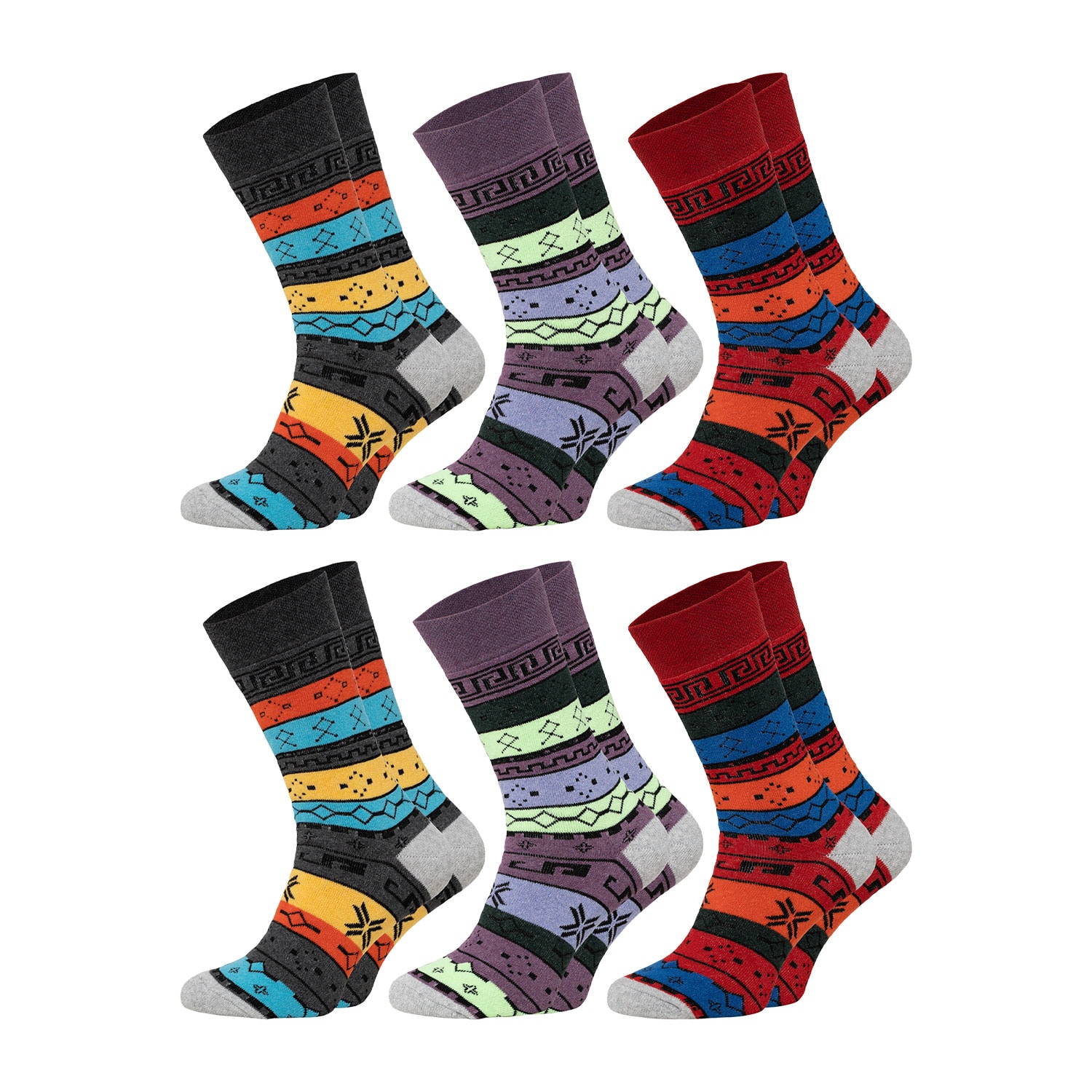Chili Lifestyle Thermosocken COLOR super warm 6 Paar Baumwolle Weichbund