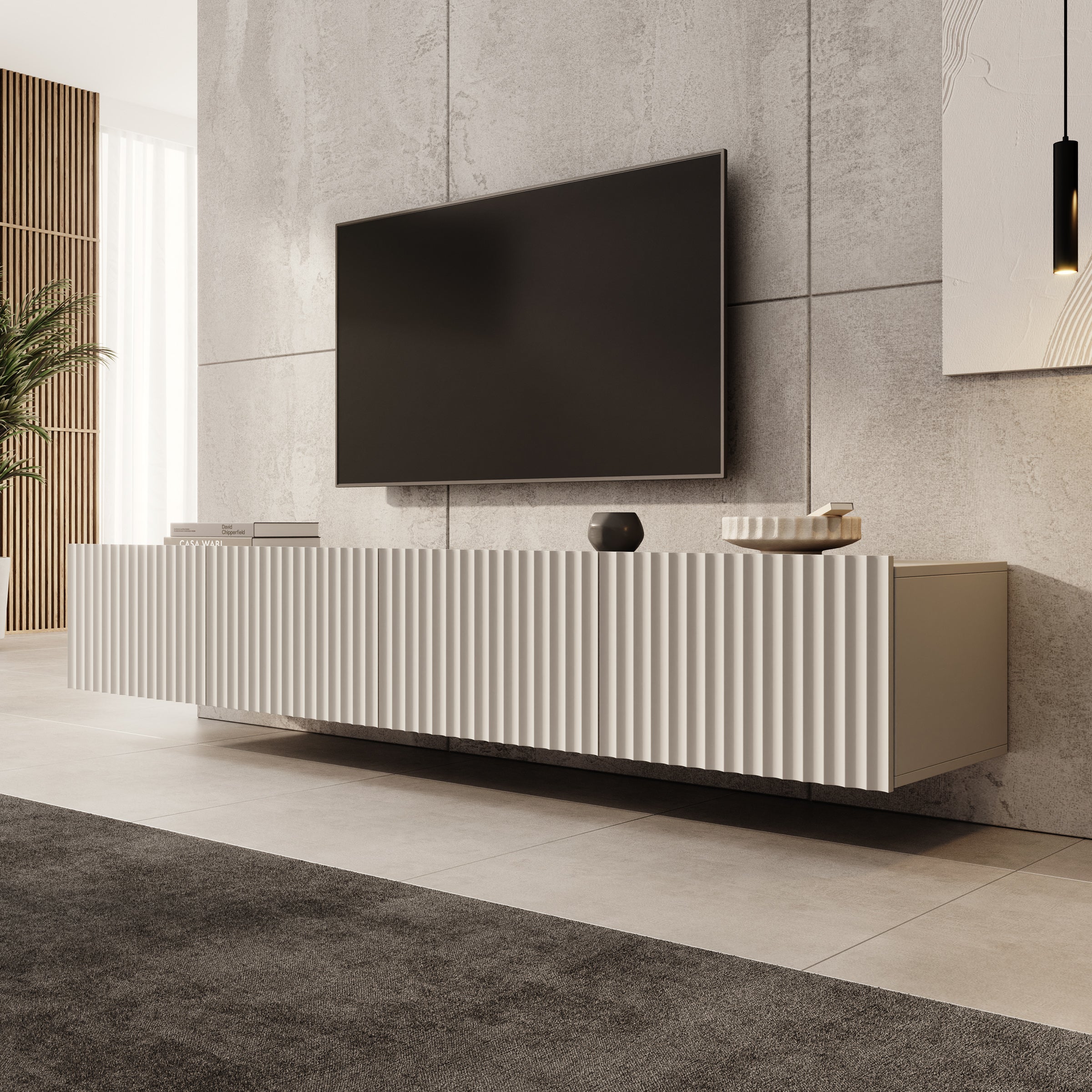 Pepinos - TV-Meubel - Beige - 200x42x33cm