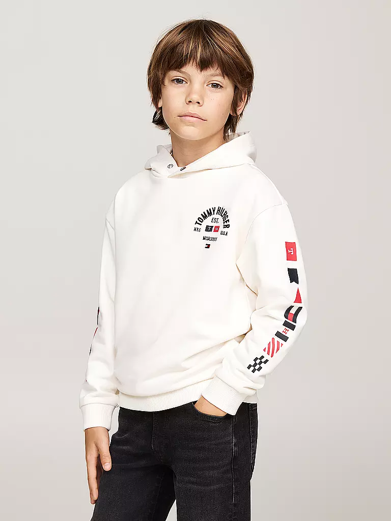 TOMMY HILFIGER Jungen Hoodie weiss