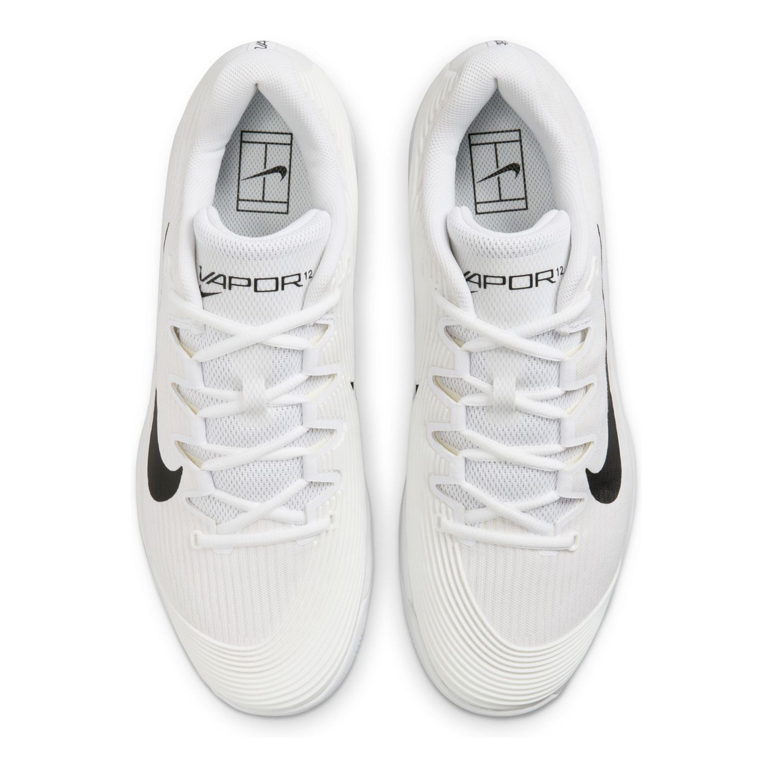 Nike Vapor 12 Chaussures Toutes Surfaces Hommes - Blanc , Noir