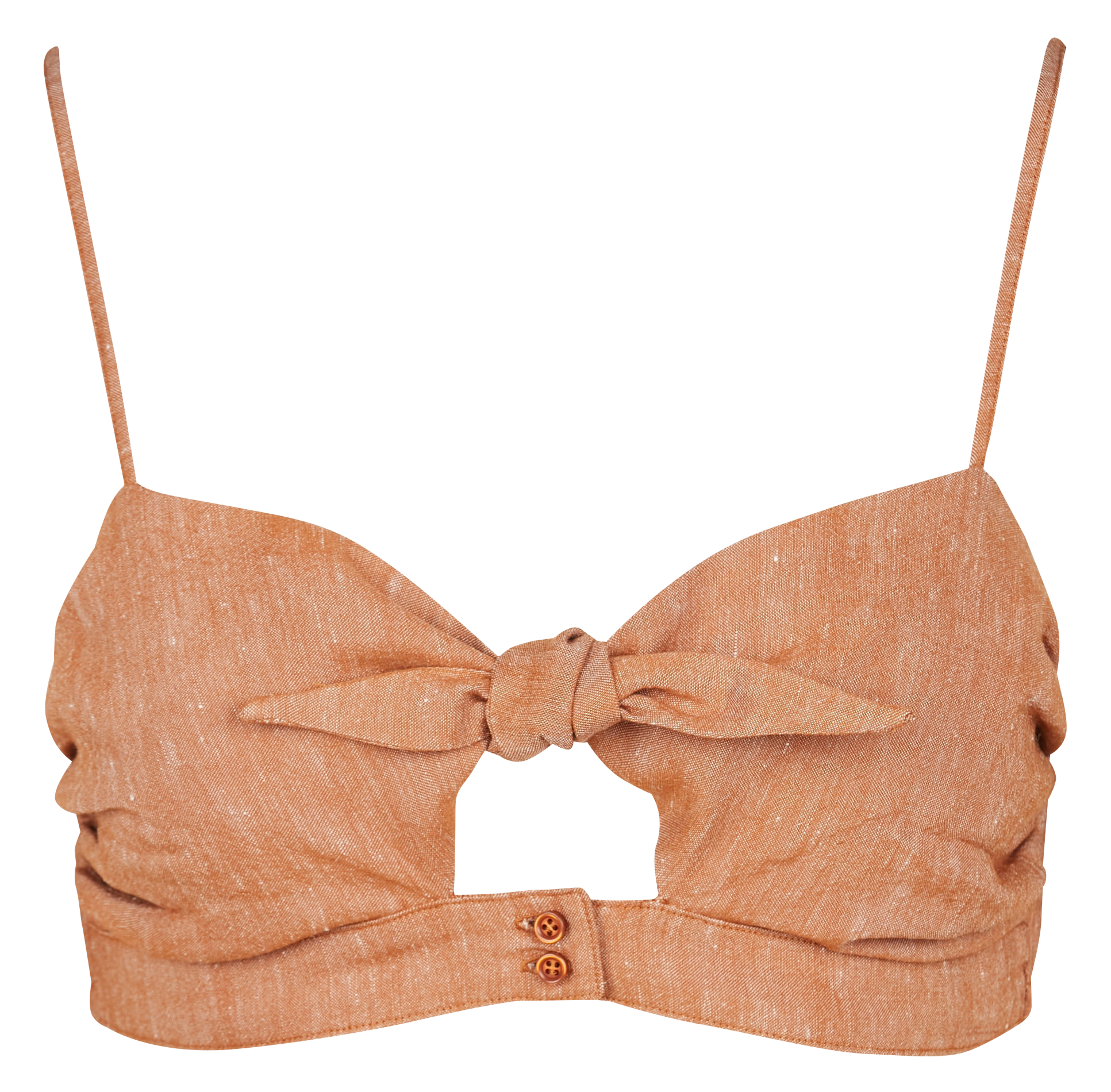 LIVELA LI - Bandeau noué en coton mélangé | Orange