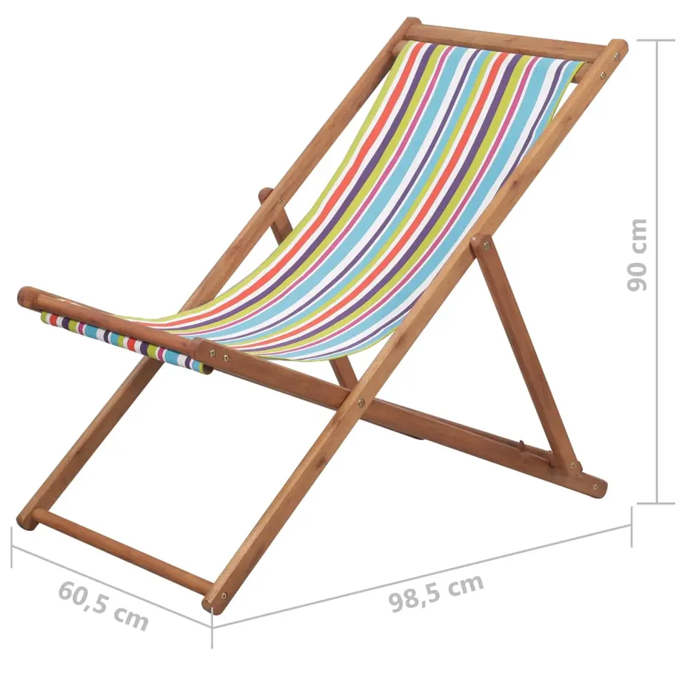 vidaXL - Strandstoel - Multikleur - Stof