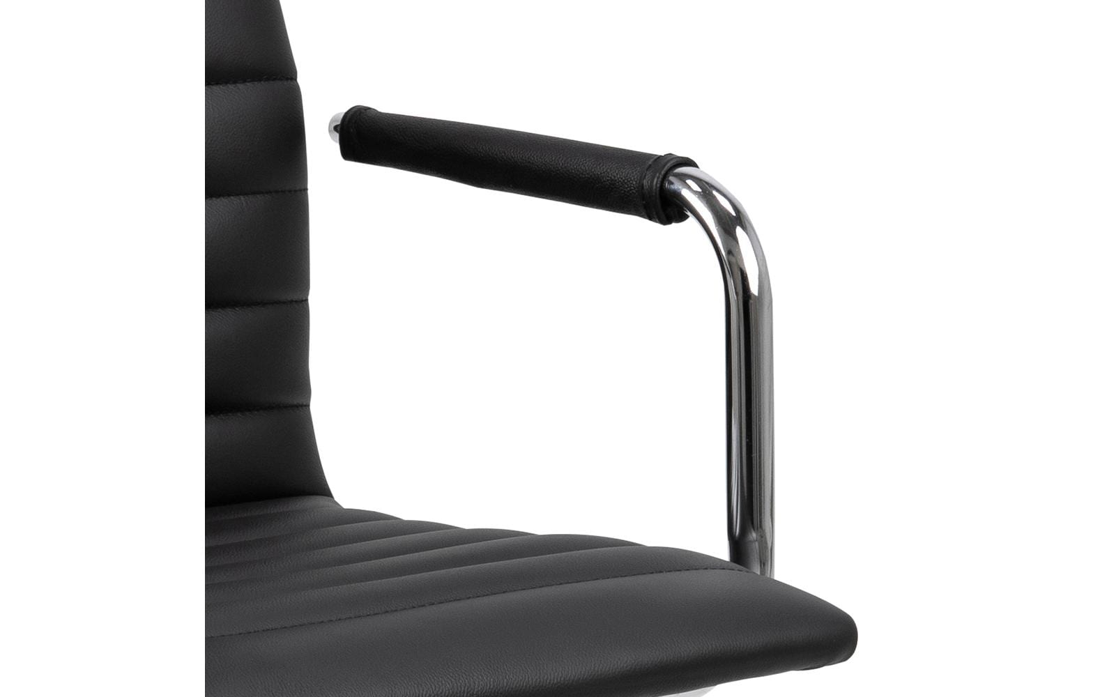 Bürostuhl Winslow, mit Polsterrücken und Armlehnen, Schwarz<br>Schreibtischstuhl im Leder look
