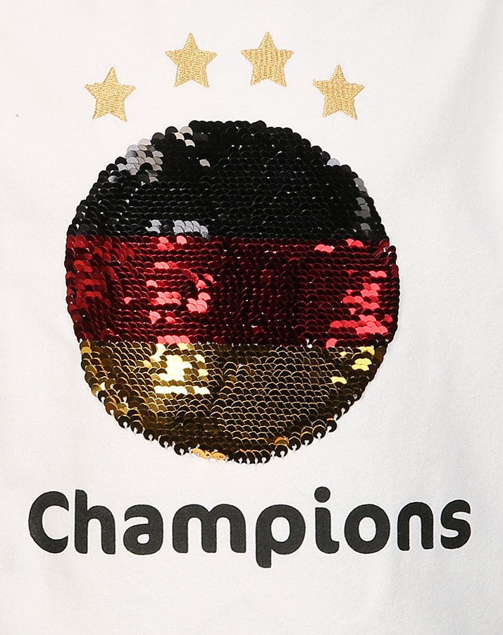 T-Shirt TEAM GERMANY mit Wendepailletten in weiß