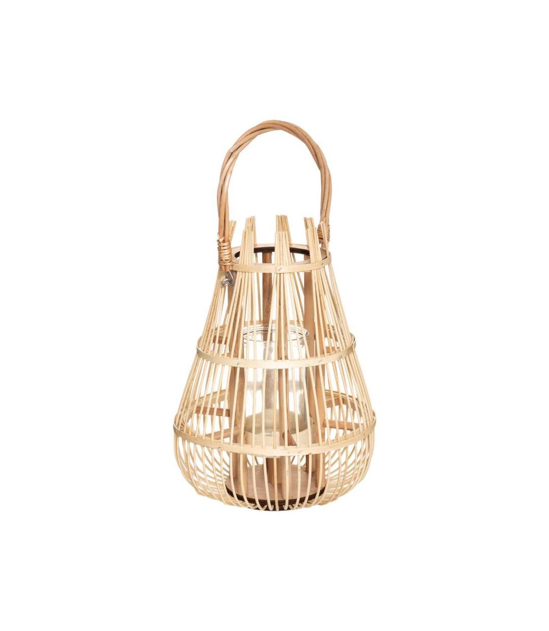 Lanterne à Anse en Rotin Panier 37cm Naturel