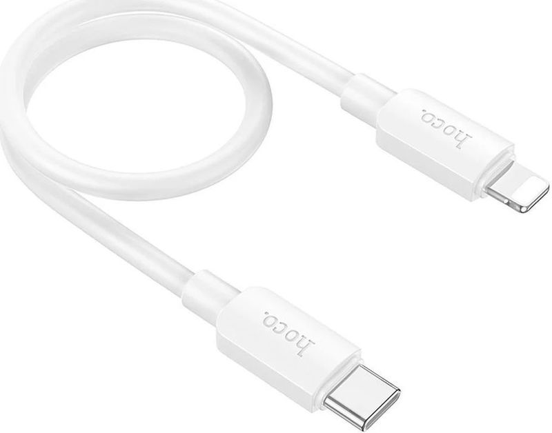 Hoco X96 20W Fast Charge PD USB-C naar Lightning Laadkabel 0.25M Wit