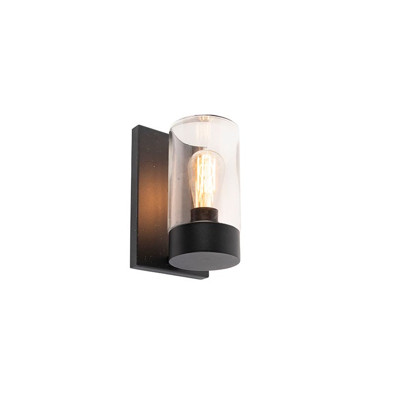 Moderne buitenwandlamp RVS zwart IP44 - Jarra