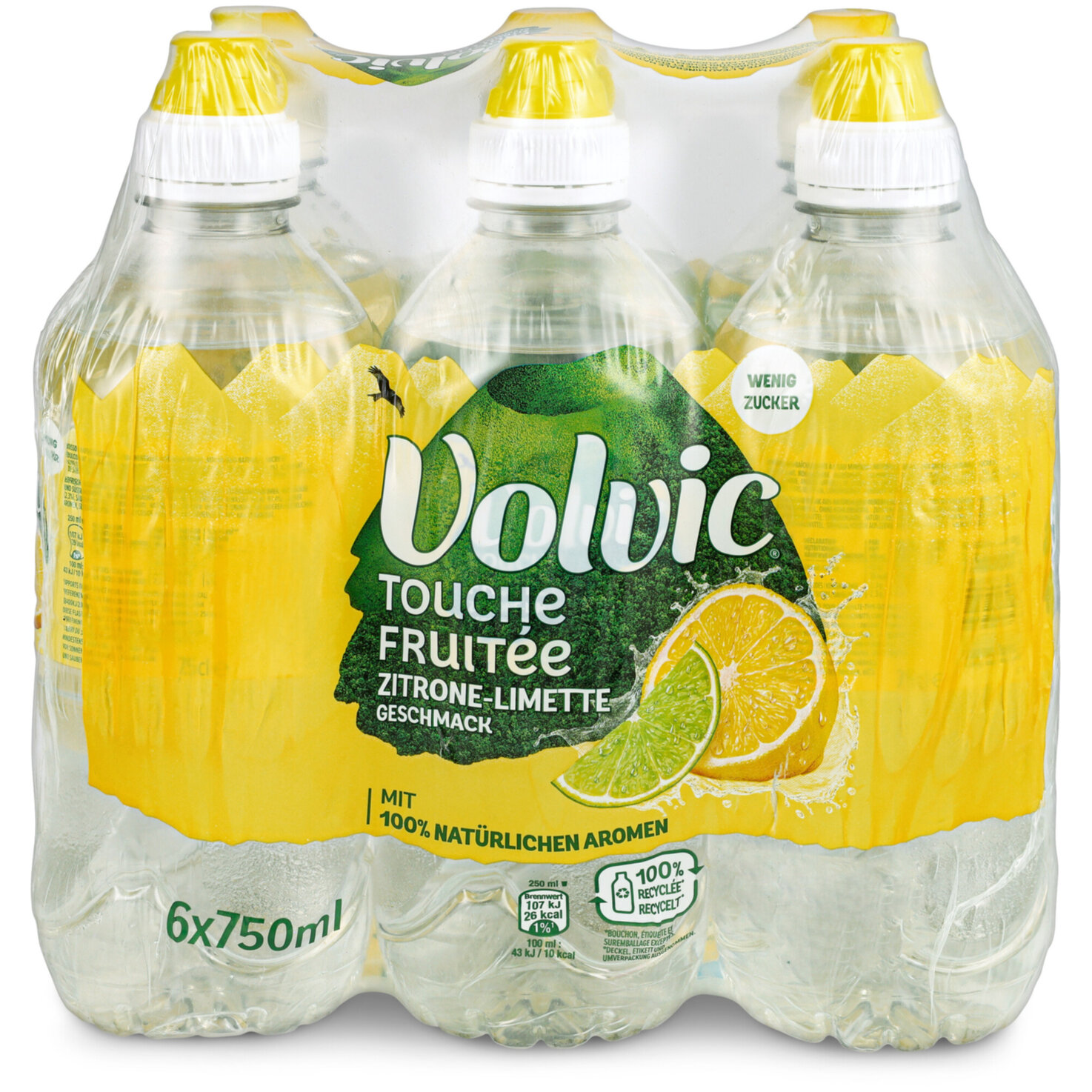 Volvic Touche Fruitée Zitrone Limette 6x75cl -450cl
