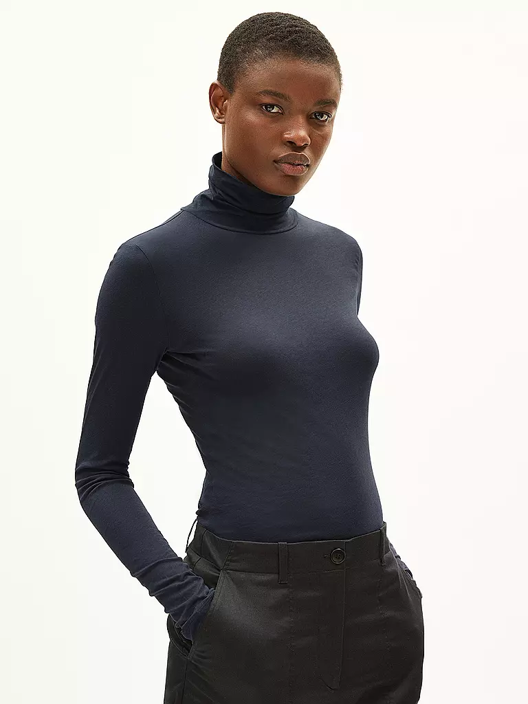 ARMEDANGELS Rollkragenshirt GRAZILIAA dunkelblau