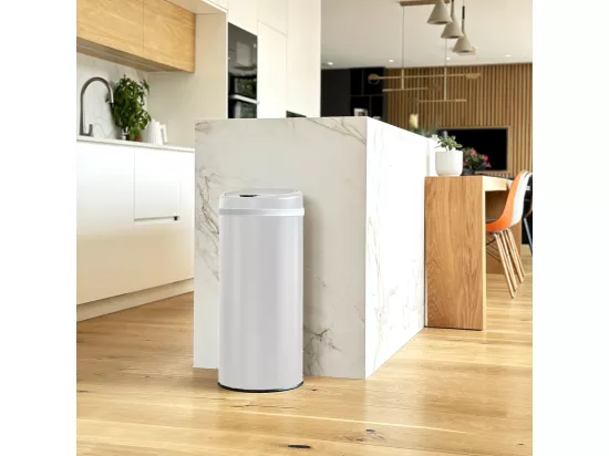 Poubelle de cuisine automatique SOHO Blanc Acier inoxydable 42 L