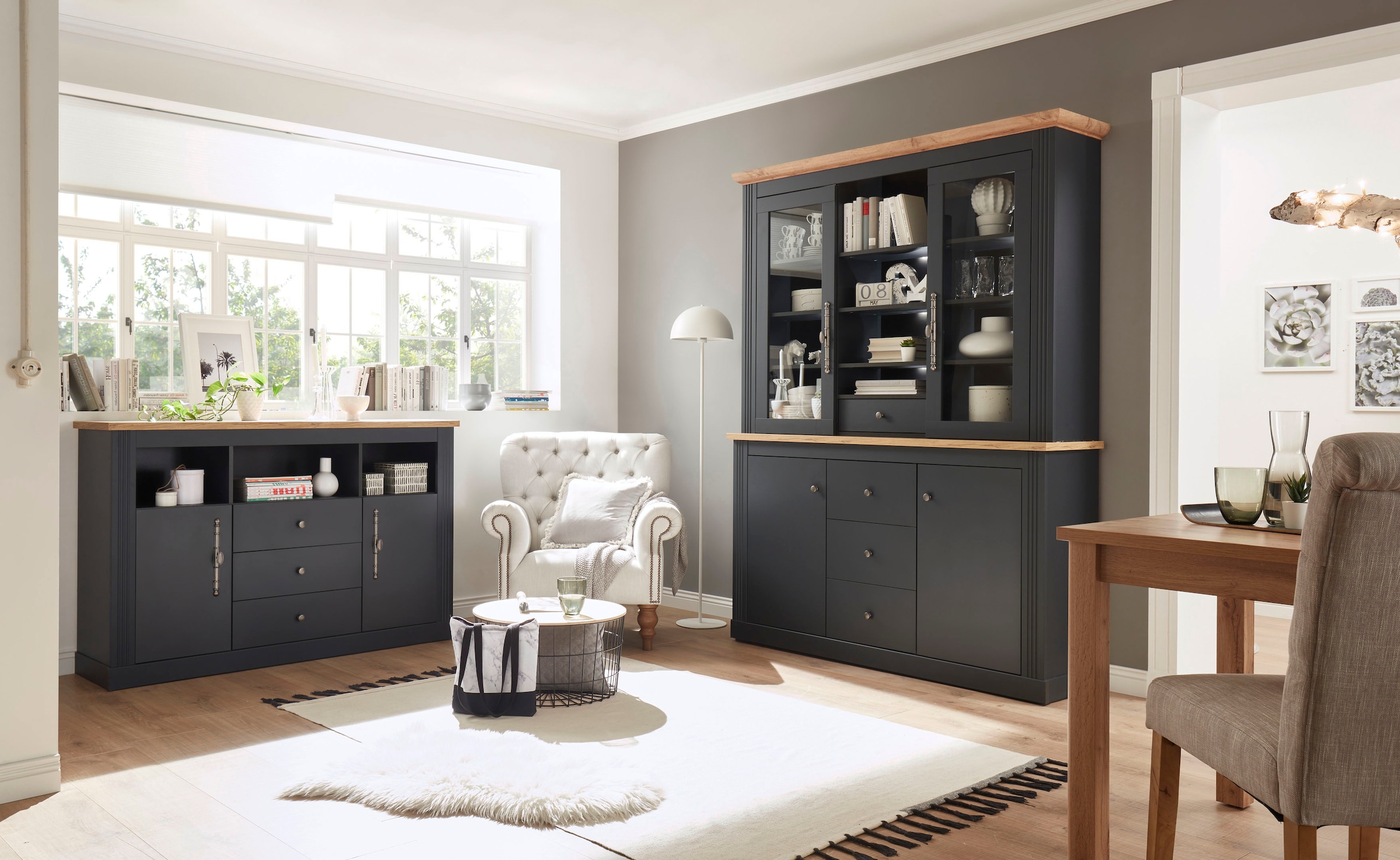Home affaire Buffet »WESTMINSTER TOPSELLER!« Höhe ca. 205cm,  im angesagten Landhaus-Look