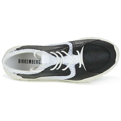 Bikkembergs - FIGHTER 2022 LEATHER - Noir / Blanc