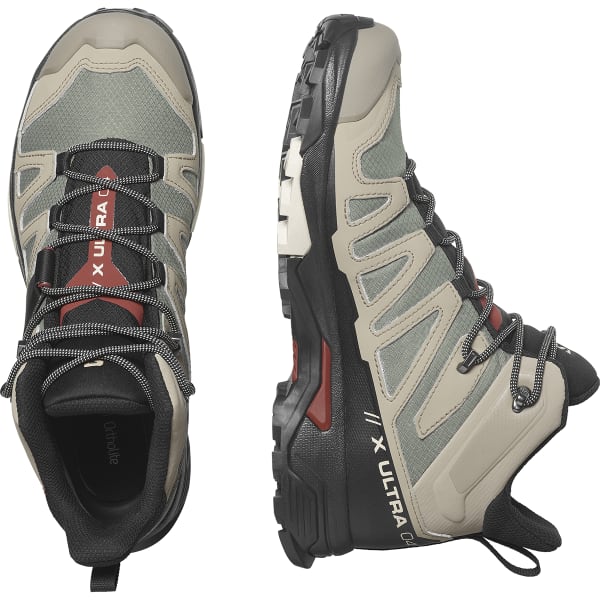 Chaussure de randonnée mid SALOMON X ULTRA 4 MID GORE-TEX VINTAGE KHAKI/BLACK/BURNT HENNA