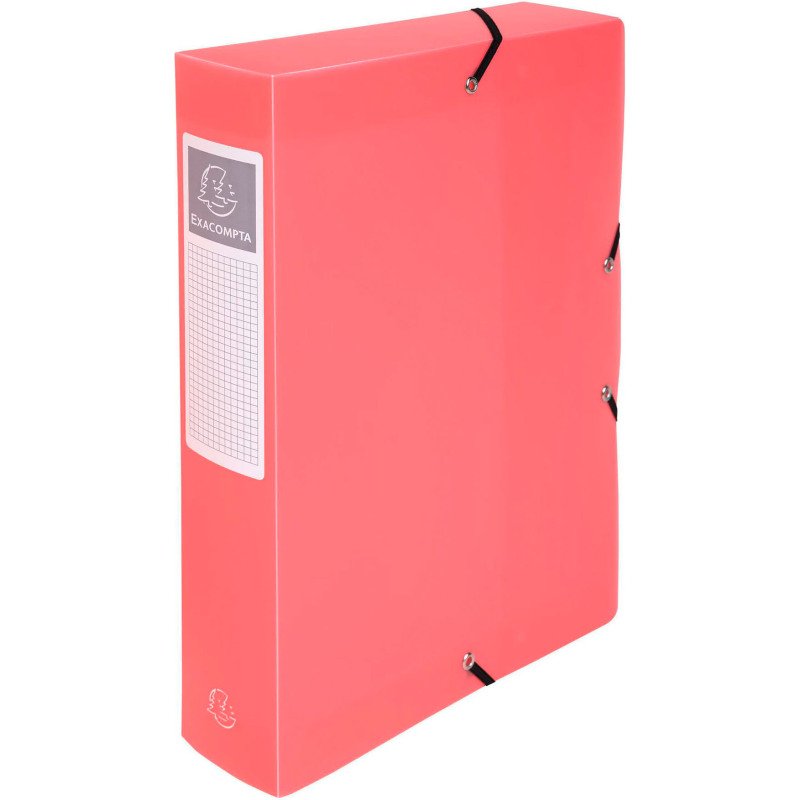 Chemise box plastique Exacompta Chromaline 25 x 33 cm dos 6 cm couleurs assorties pastel