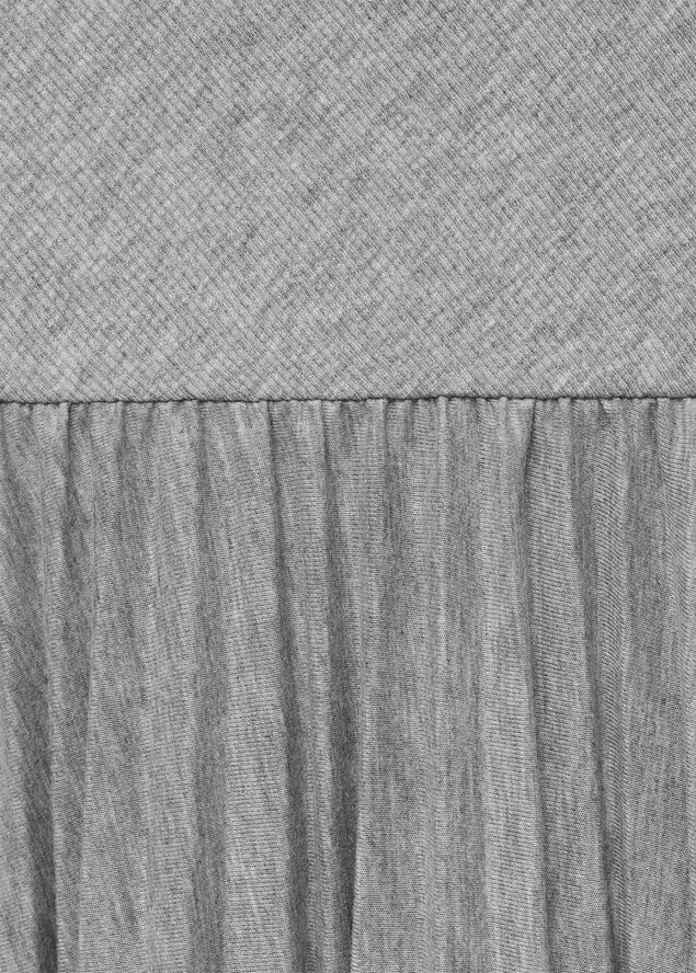 MANGO Pleated long dress Medium grey