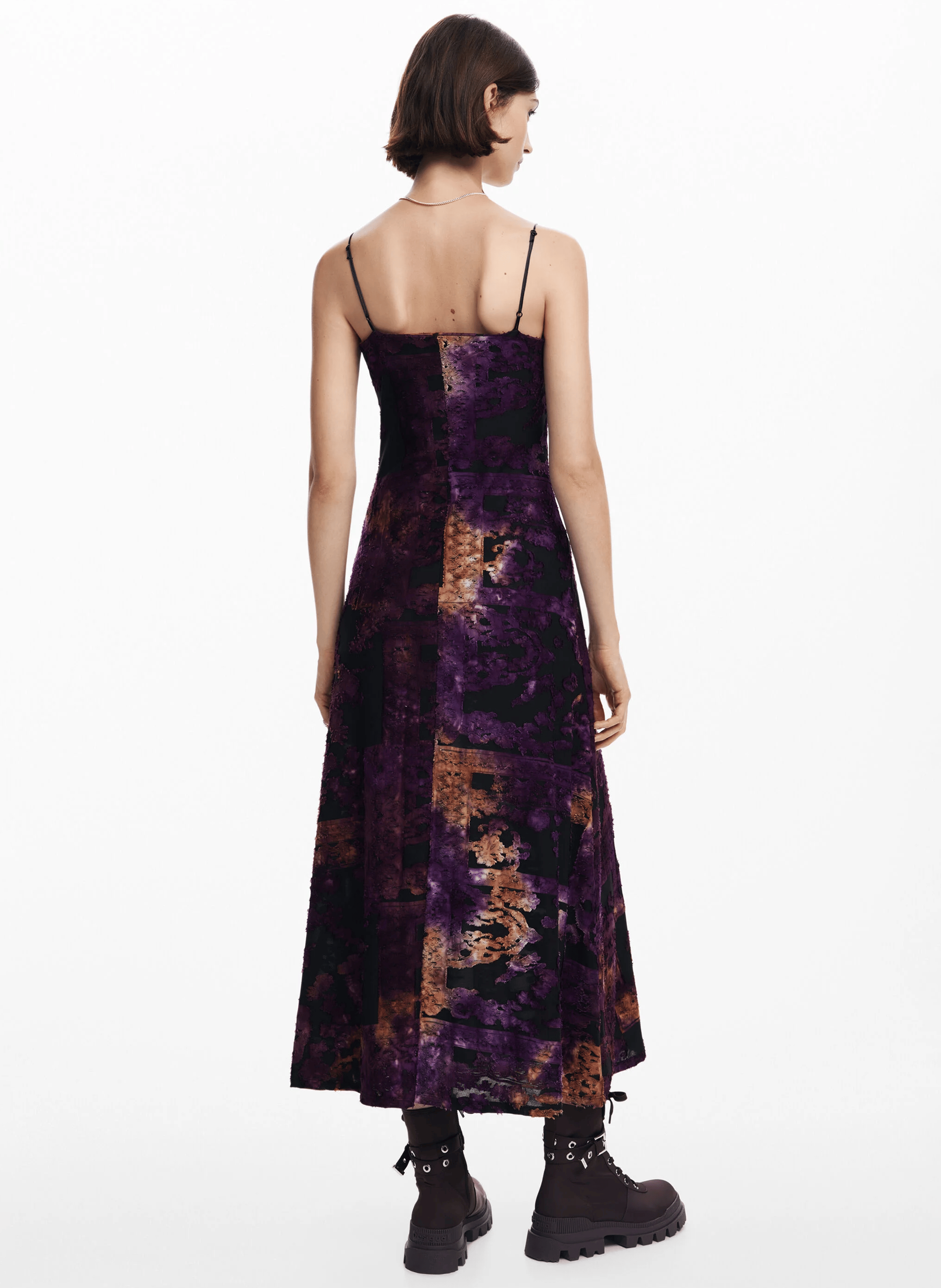 Robe midi imprimée | Multicolore