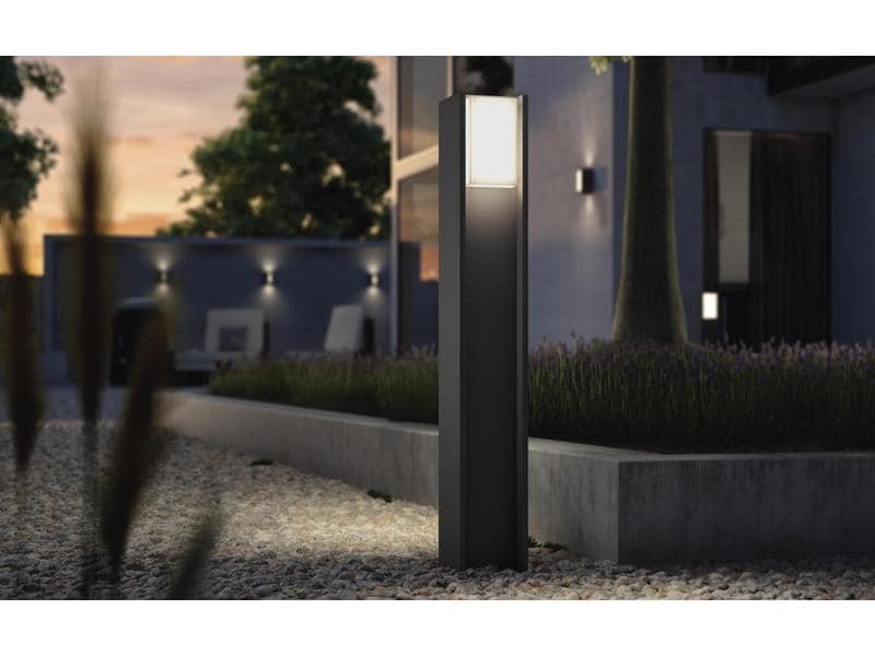 Philips Hue White Outdoor Turaco Wegeleuchte Anthrazit Steuerbare Sockelleuchte mit warmweissem Licht