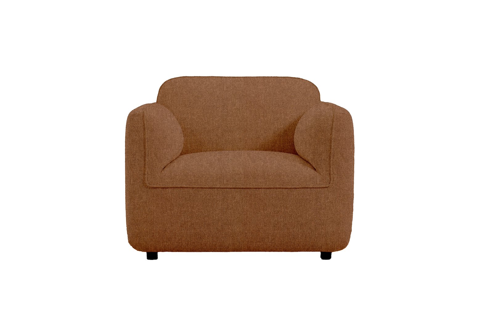 Fluff Hvilestol Tekstil Storm 54 Brown med sorte ben