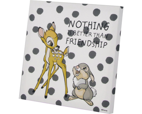 Canvas schilderij Disney Bambi Echte Vriend set van 3 3x 30x30 cm