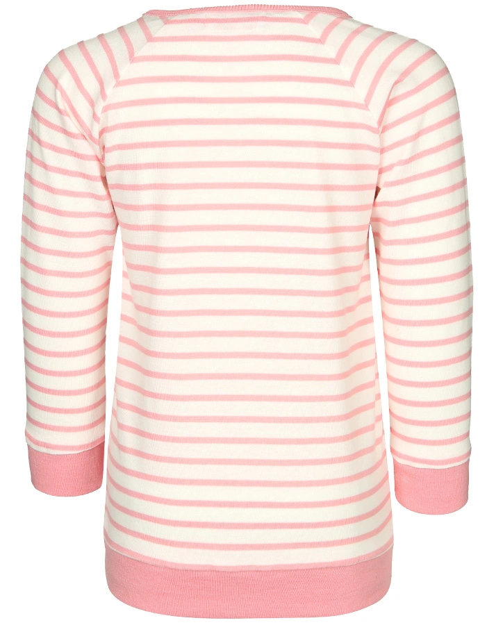 Langarmshirt ELEFANT gestreift in rosa/weiß