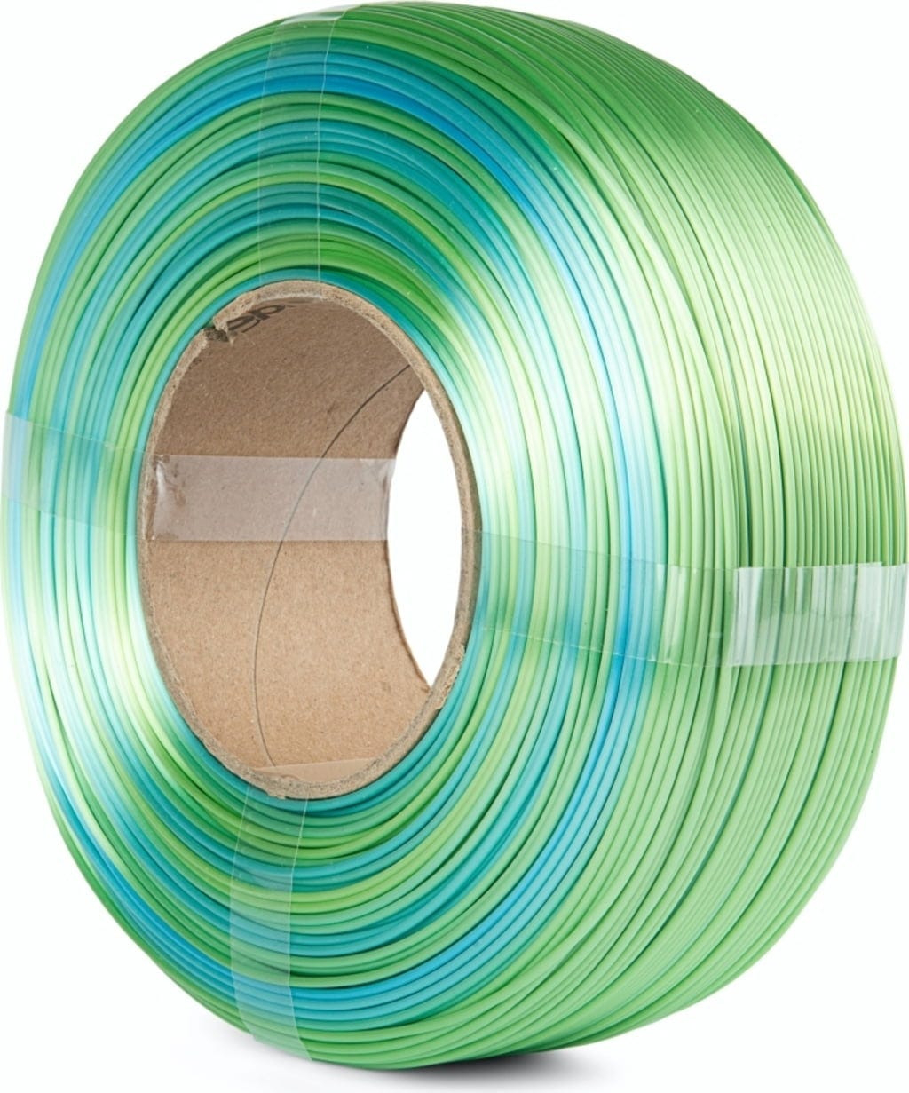 Spectrum  ReFill PLA Silk Rainbow Ocean Melange, 1,75 mm / 1000 g    Refill PLA mit Farbverläufen & Satineffekt in Rainbow Ocean Melange