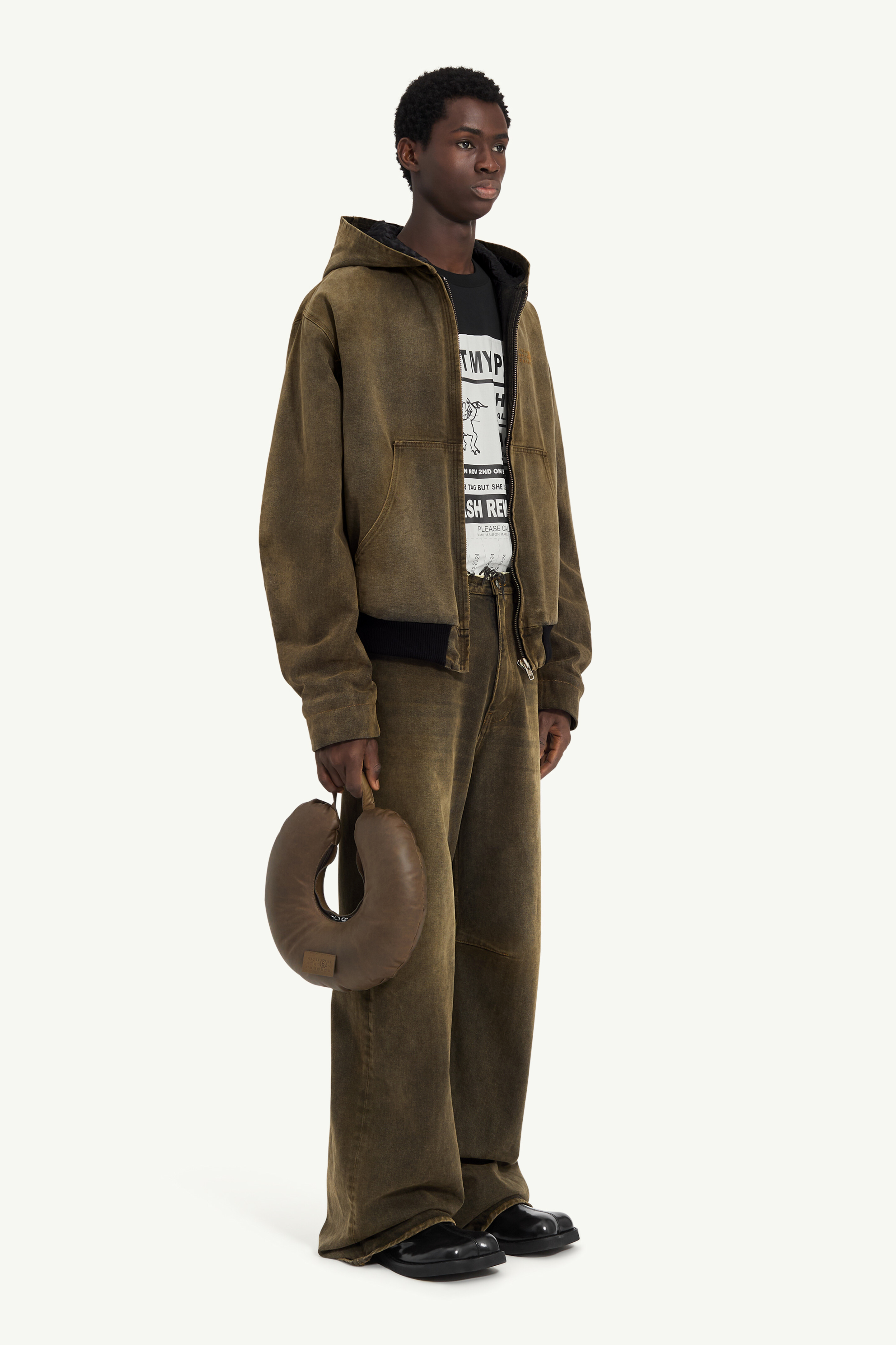 Veste à capuche en denim