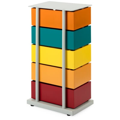 Drehladen-Container Stahlblech 5-fach Polychrom Bruno