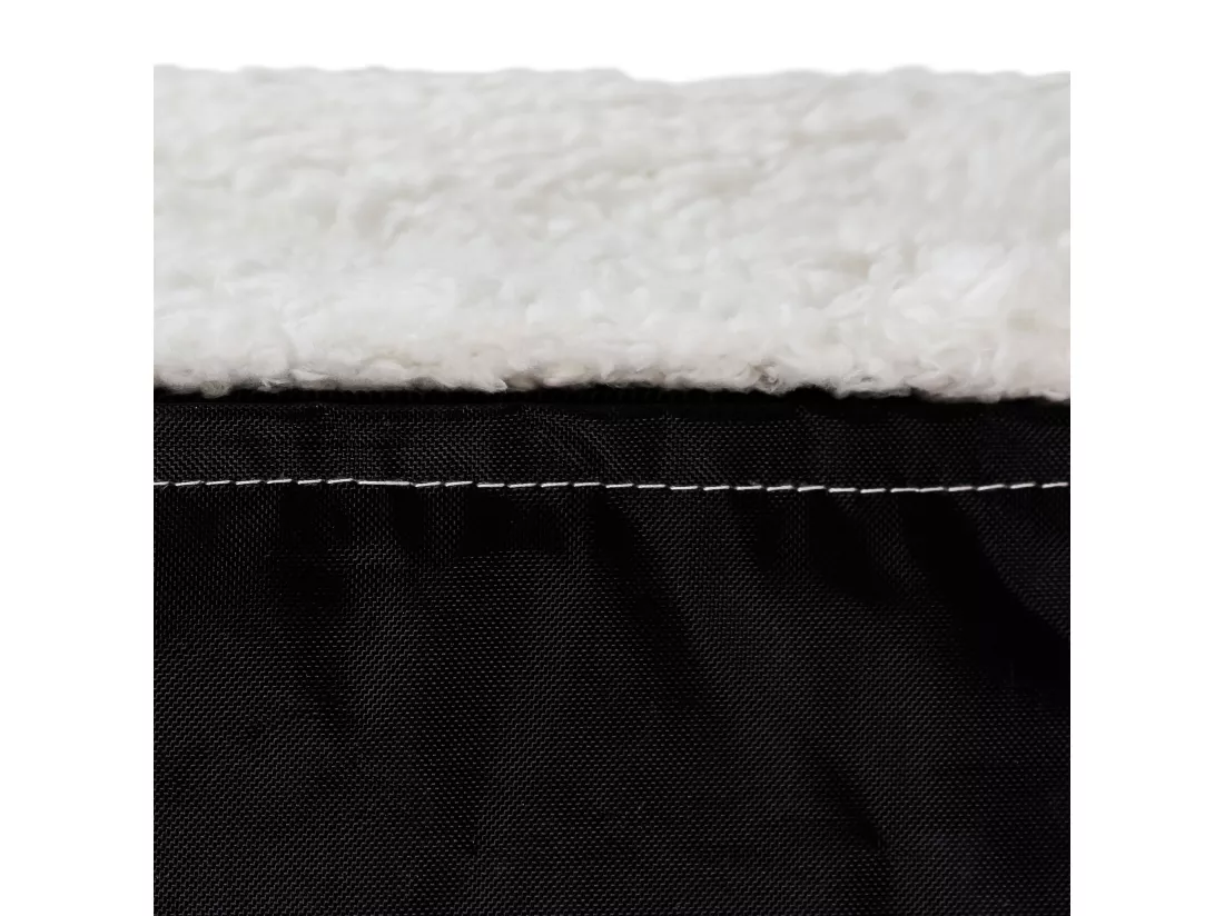 Pouf fauteuil enfant en polaire sherpa beige