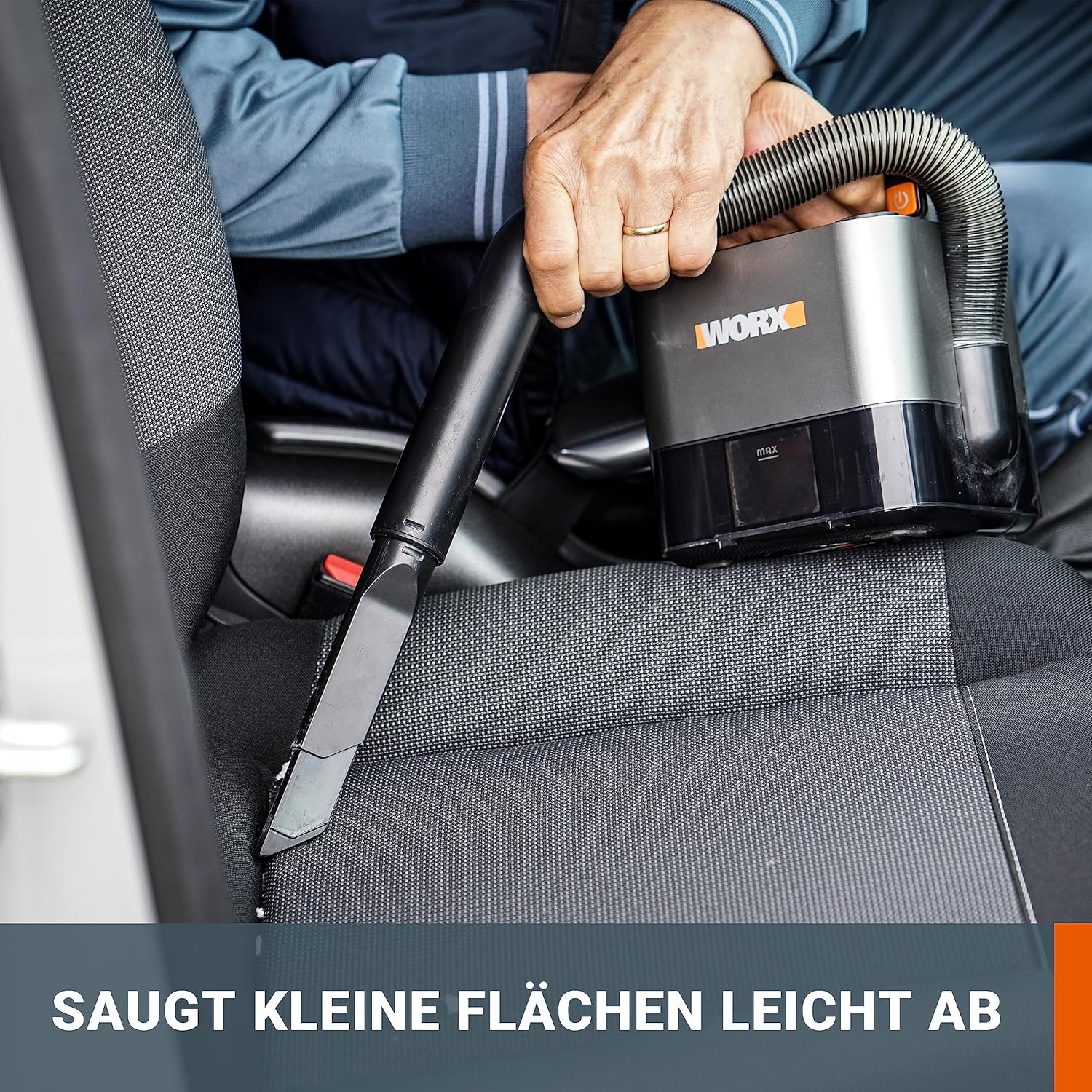 Worx 18V (20V Max) Akku-Handstaubsauger, Cube Vac, WX030, PowerShare, Starke Saugkraft, kompakt und tragbar, inklusive Akku und Ladegerät