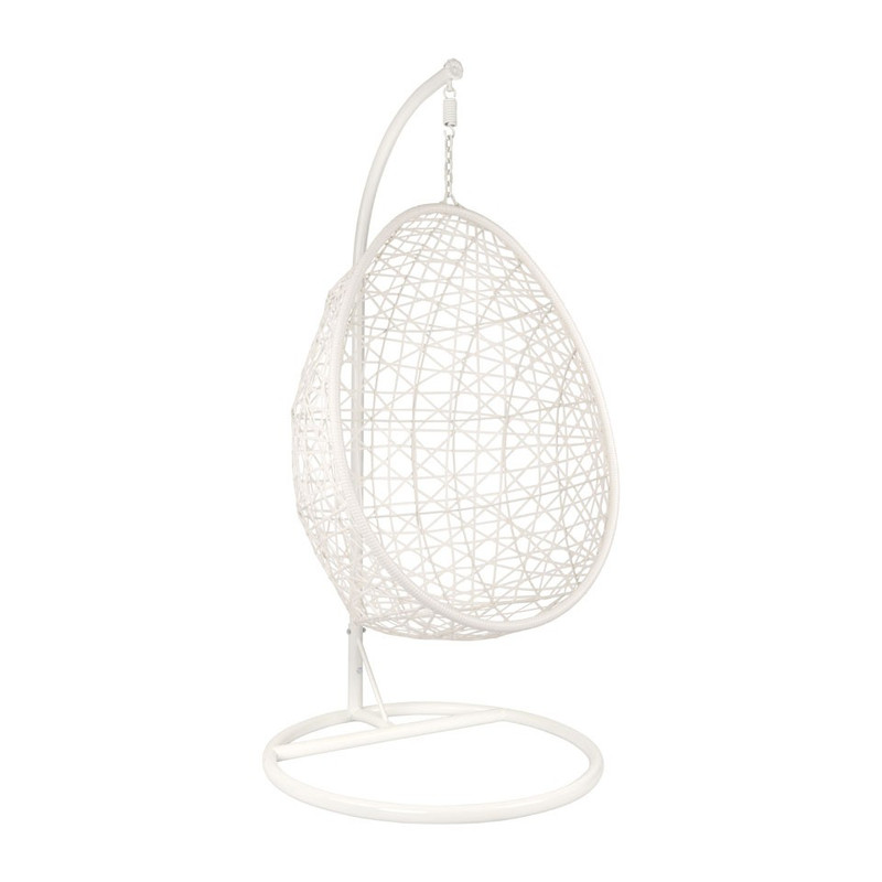 Hangstoel swing met standaard - wit - ø104x200 cm
