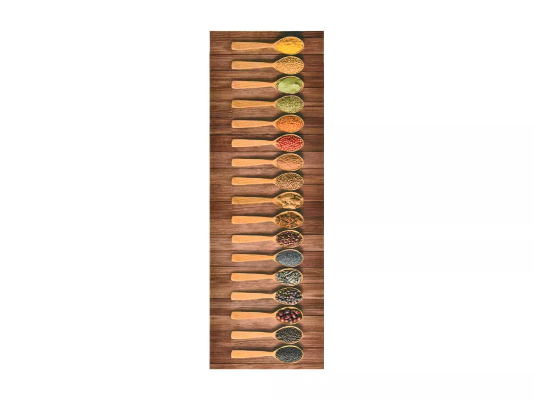 Tapis de sol de cuisine lavable Cuillère 60x180 cm