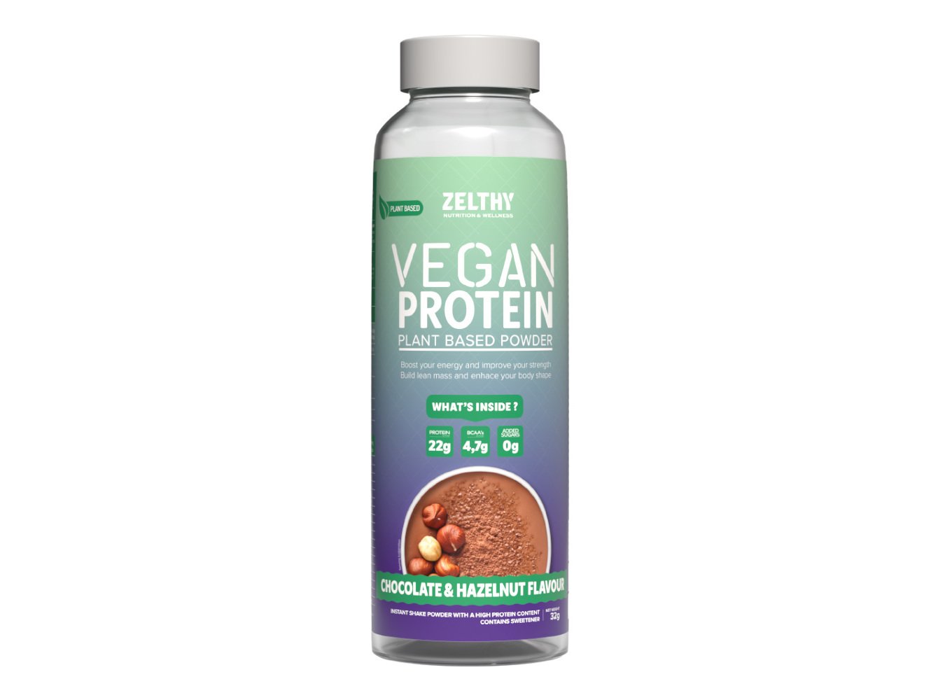 PROTEINA VEGETAL ZELTHY CHOCOLATE E AVELÃ 32G