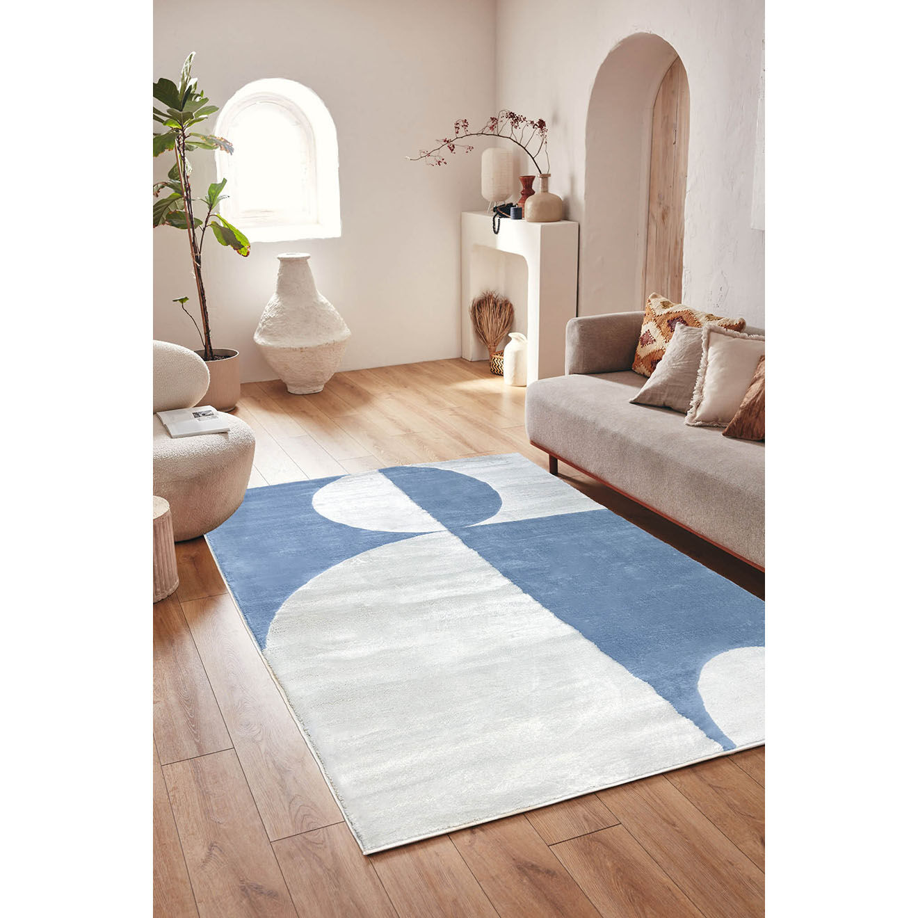 Nazar Rugs Tapis Nely 793 bleu - 80x150 cm