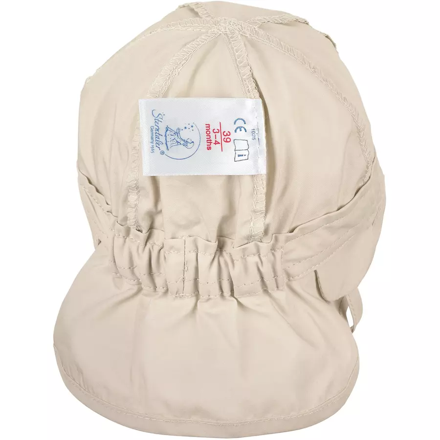 Sterntaler Schirmmütze mit Nackenschutz beige
