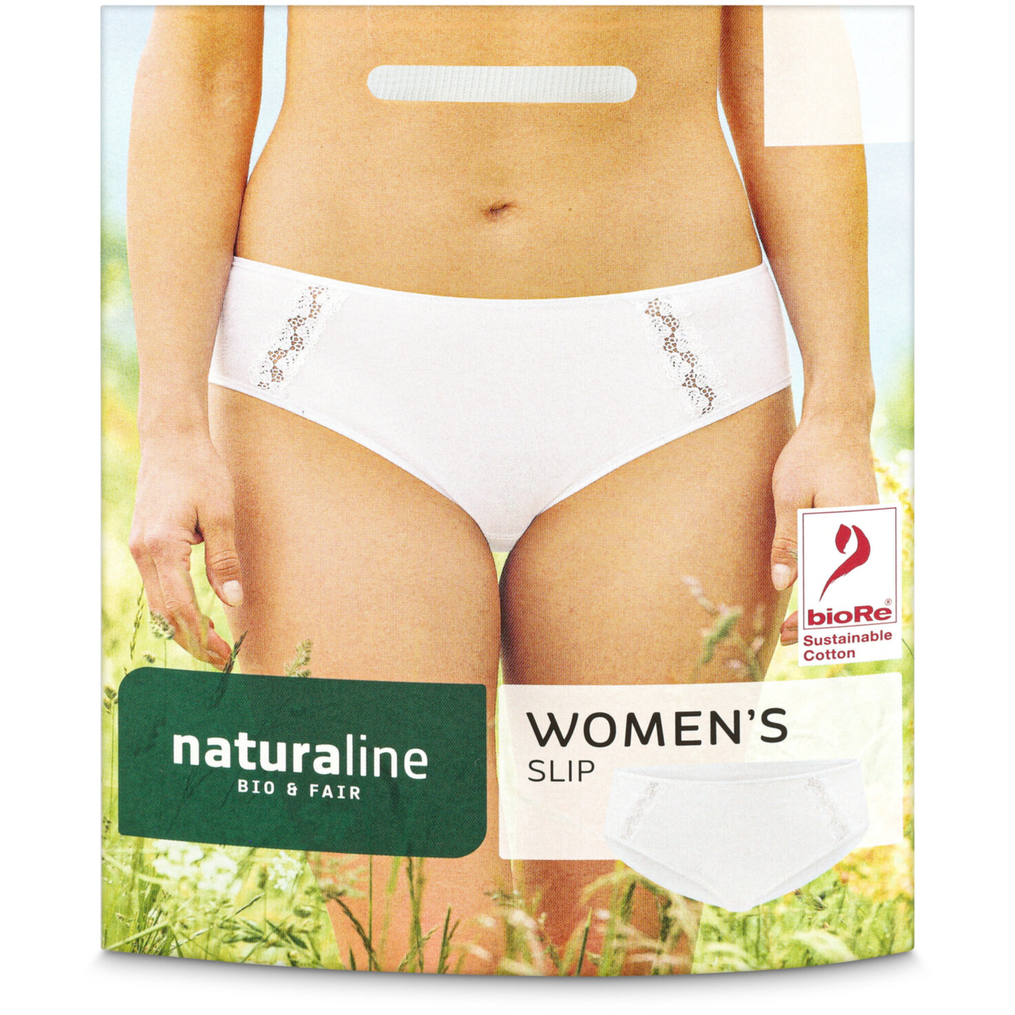 Naturaline Textil Damen Slip weiss S