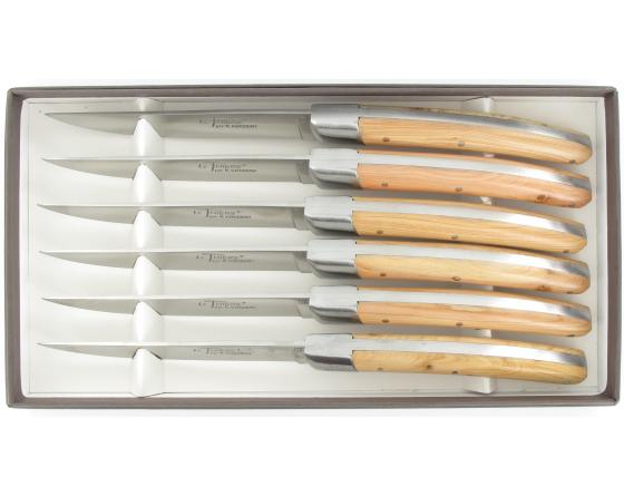Le Thiers ® Table - 1 mitre - Genévrier - coffret de 6 pièces Couteau Table Le Thiers ® par Chazeau Honoré
