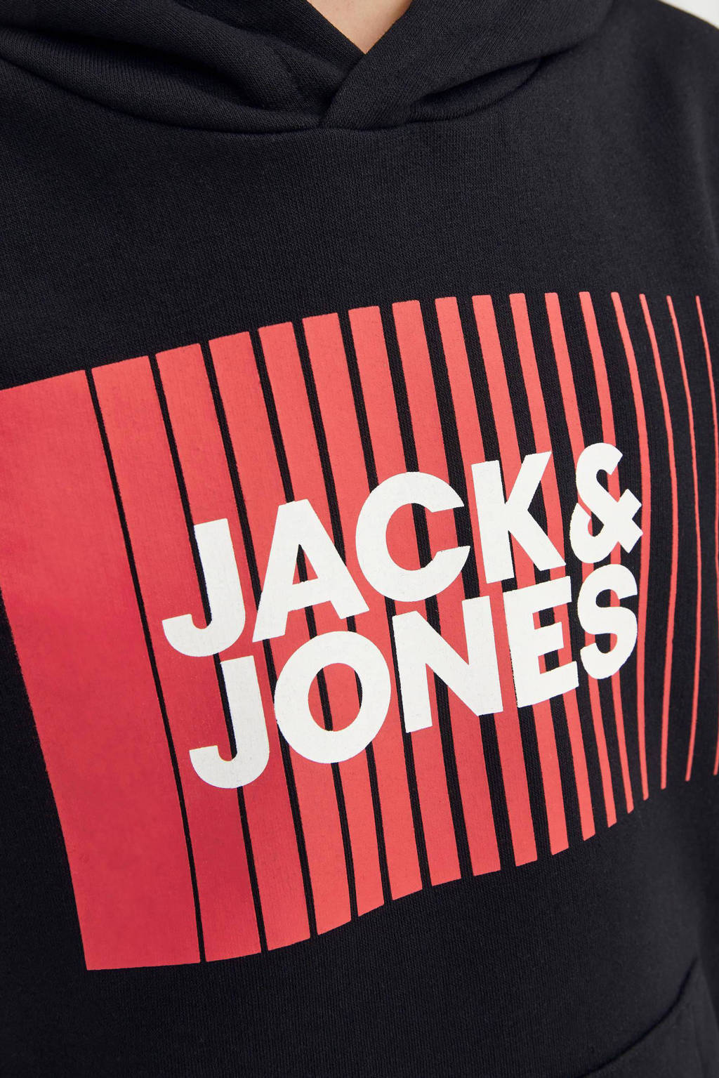 JACK & JONES hoodie JJECORP met logo zwart