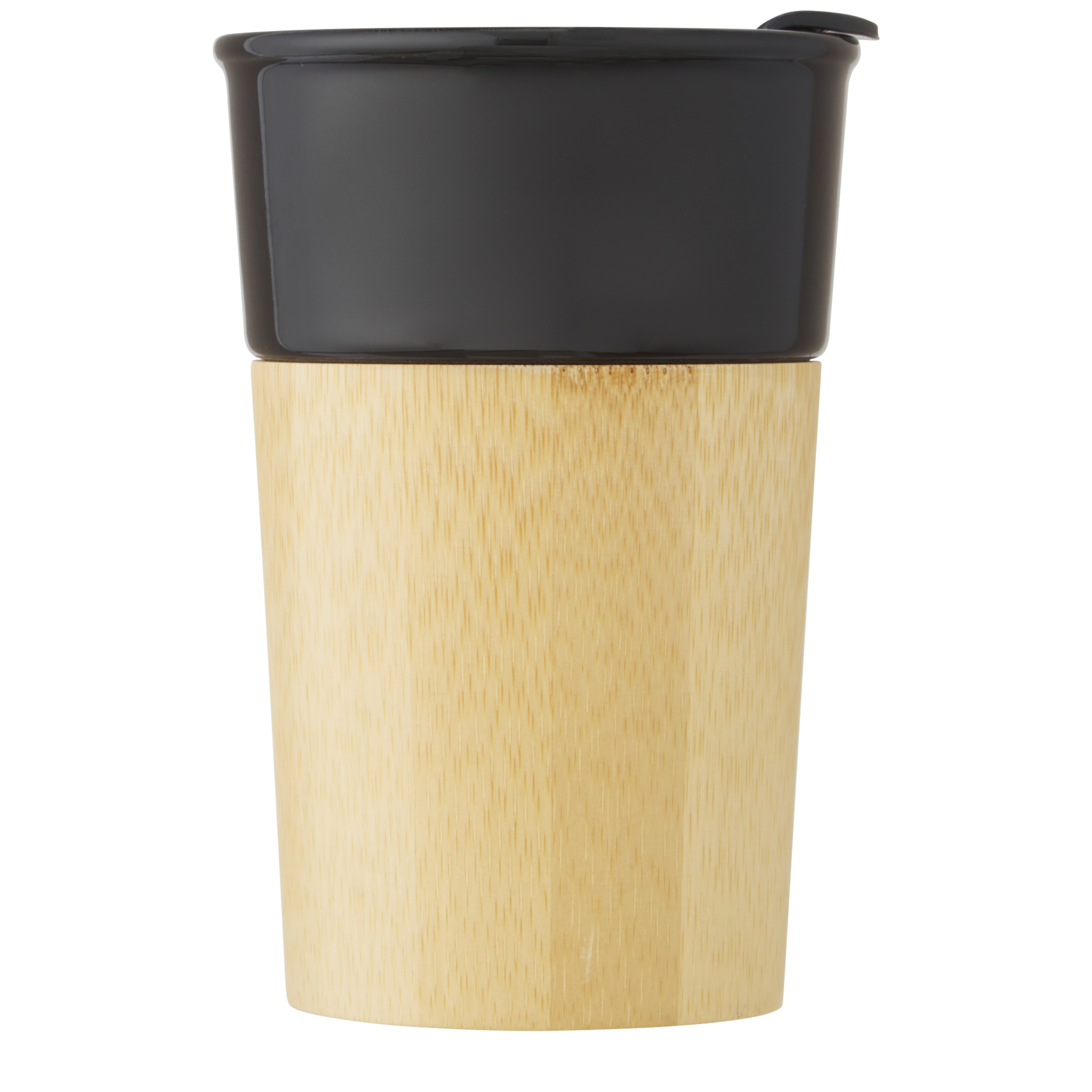 EgotierPro 100645 - Tasse en Porcelaine avec Extérieur Bambou Naturel