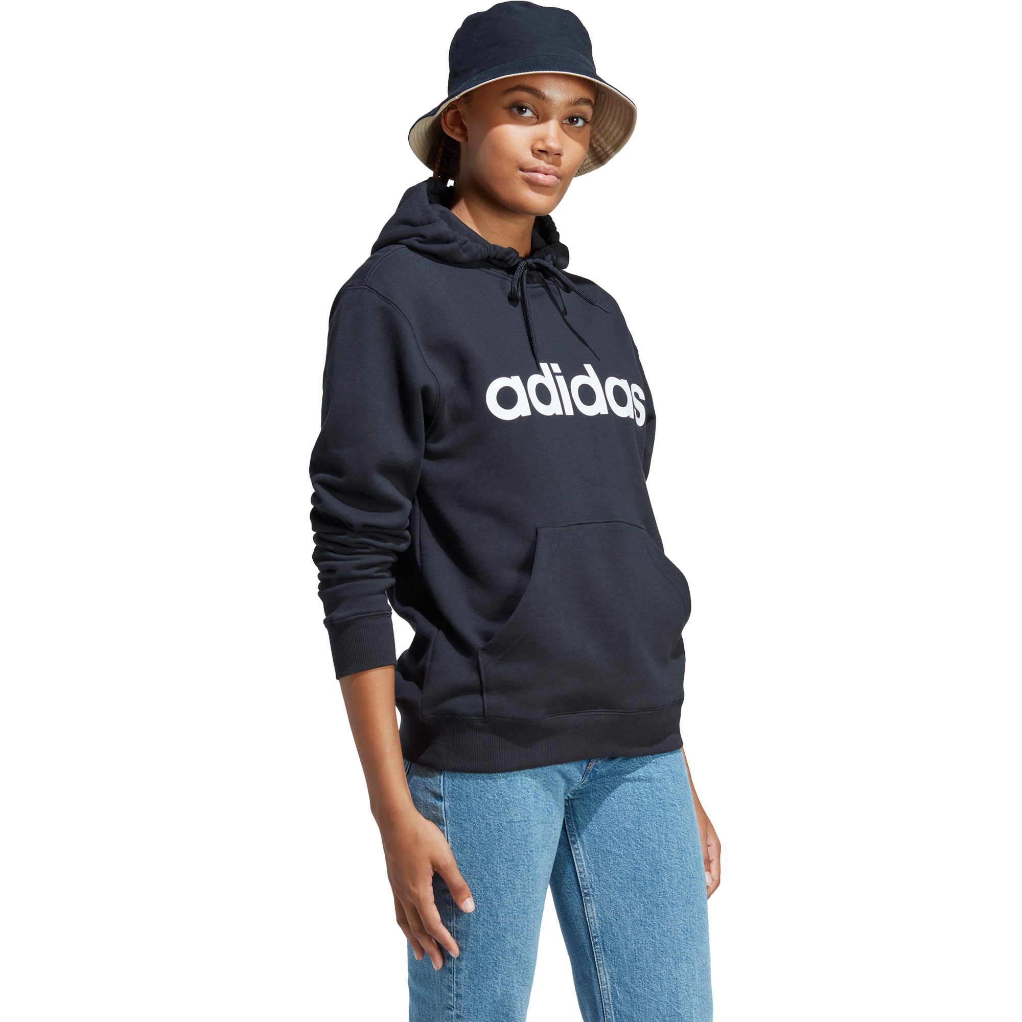 adidas Essentials Linear Hoodie Damen schwarz