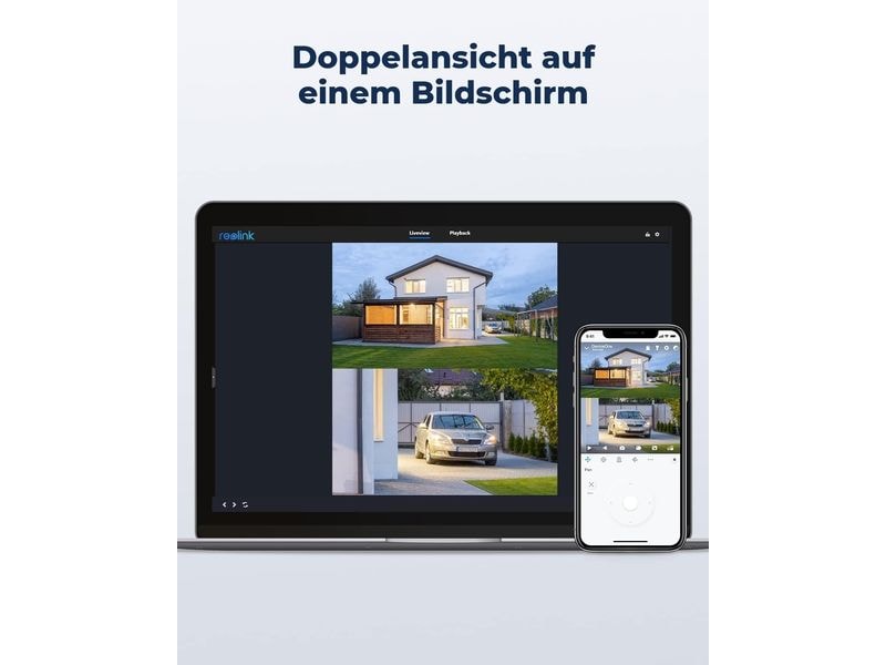 Reolink Netzwerkkamera Trackmix B770 2K Intelligente WLAN-Batteriekamera mit Auto-Zoom und -Tracking