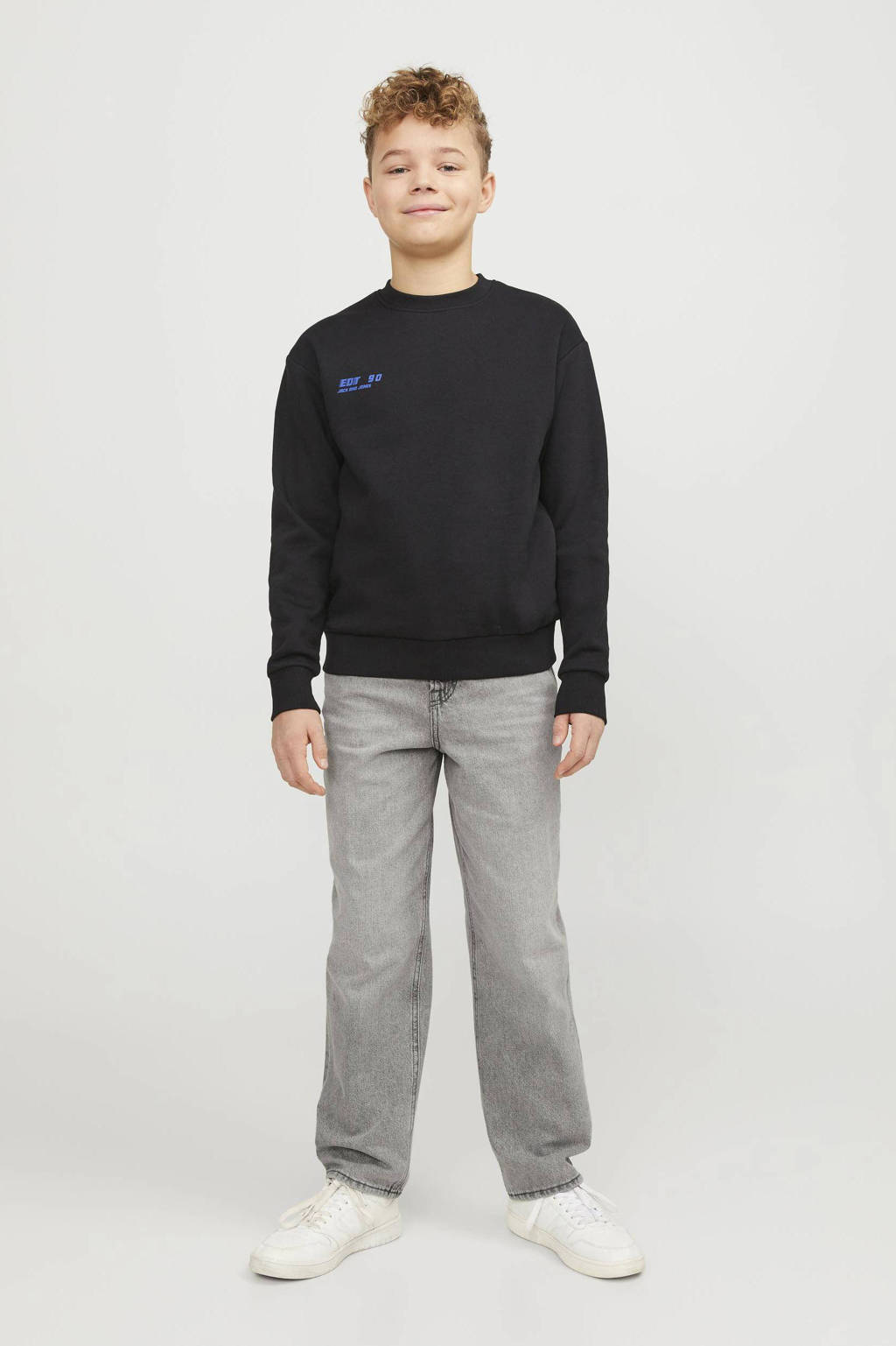 JACK & JONES loose fit jeans JJICHRISgrijs