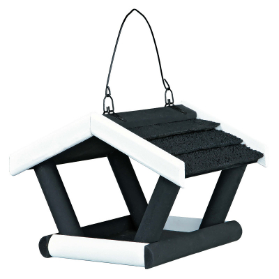Trixie Natura Vogelfutterhaus zum Aufhängen 17x19x14cm - schwarz/weiss