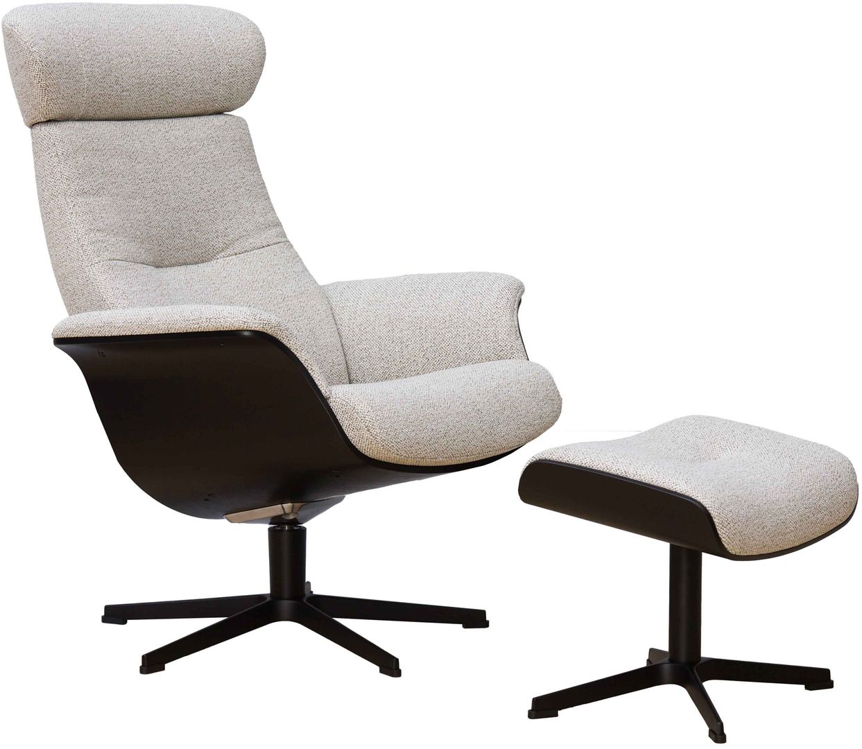 Eijerkamp Collectie   Time-Out Beige Relaxfauteuil + Hocker