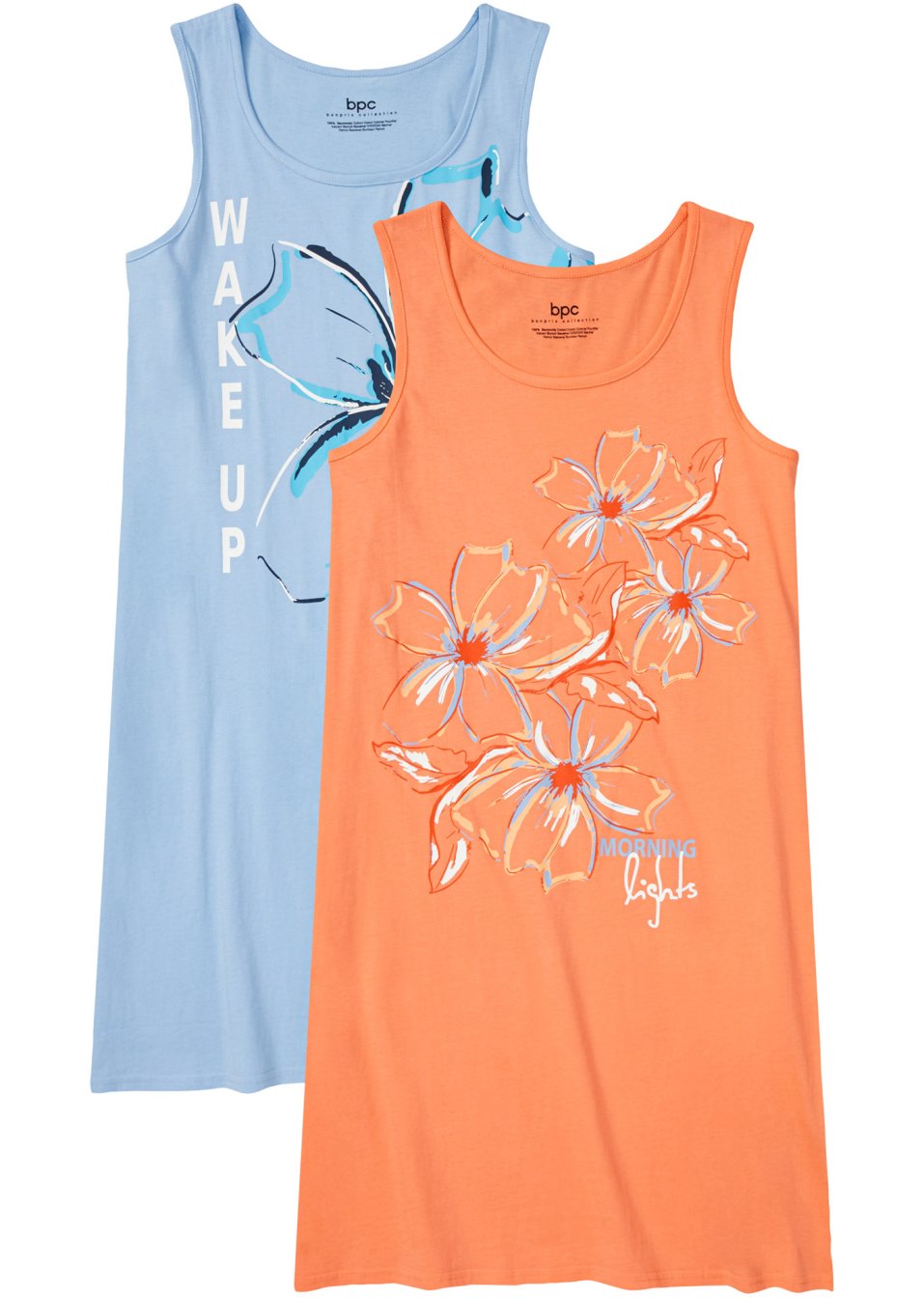 Lot de 2 chemises de nuit en coton