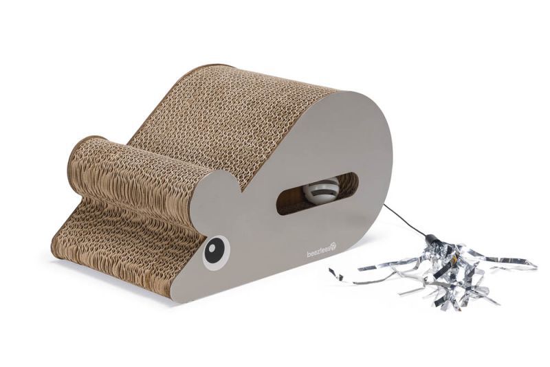 Beeztees Muis - Krabplank - Grijs - 17x20x20.2 cm