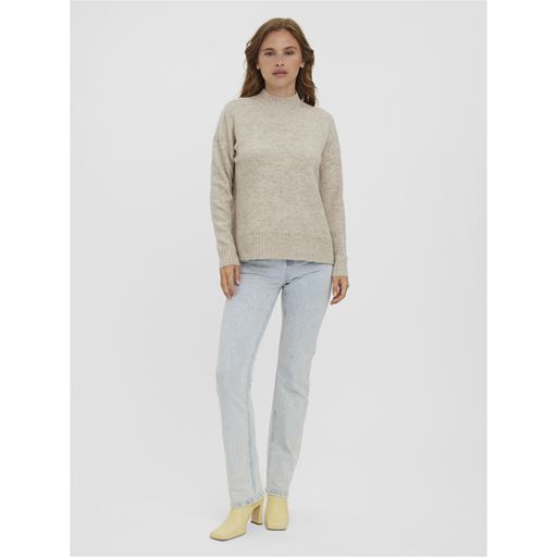 Vero Moda Lefile Oversize Striktrøje, Birch, XL