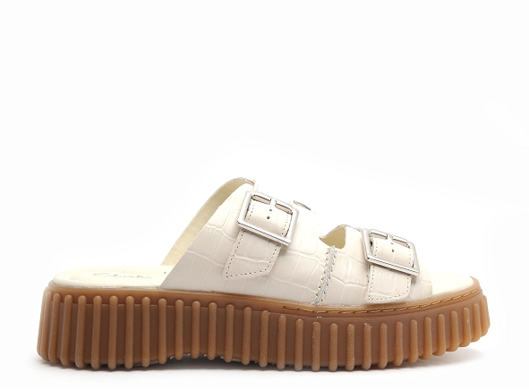 Clarks mules et sabots plats femme torhill slide blanc